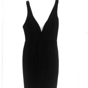 Lulus black small strappy knee high bodycon dress